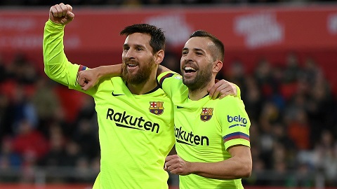 Jordi Alba lỡ hẹn với Messi vì phải lo ‘hộ đê’